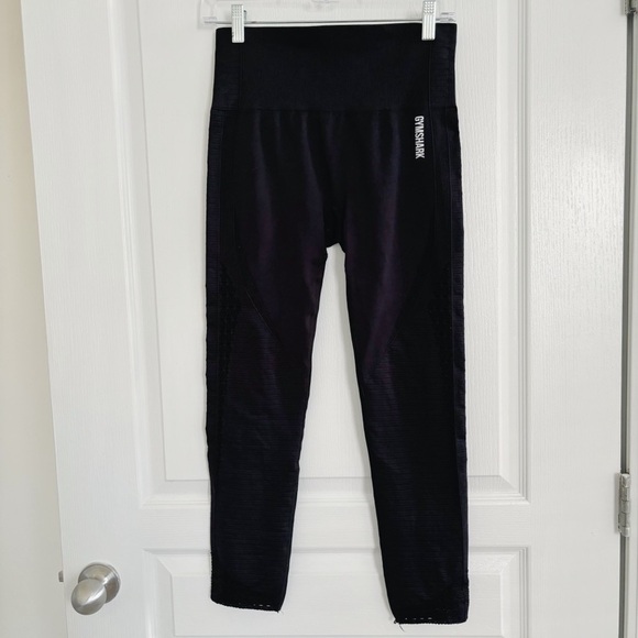 Gymshark Leggings Energy Seamless Lace Black - Picture 1 of 7